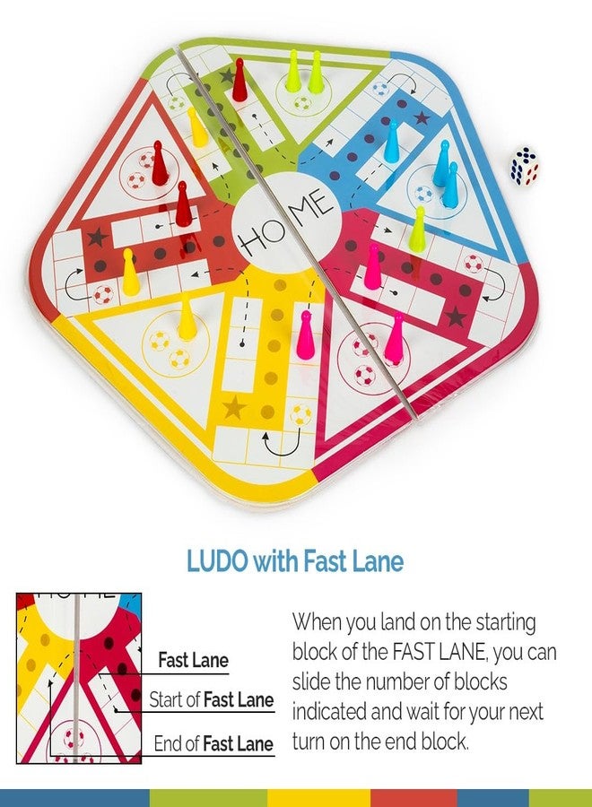 تويز بوكس لعبة لوحية كلاسيكية من تويز بوكس، مكونة من 5 لاعبين، تجمع بين لعبة لودو ولعبة السلم والثعبان مع لمسة مميزة، مناسبة لجميع الأعمار. - Image 2